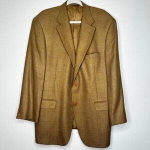 Vintage Grant Thomas By Lord & Taylor Gold and Tan Blazer/Jacket, made in Italy‎